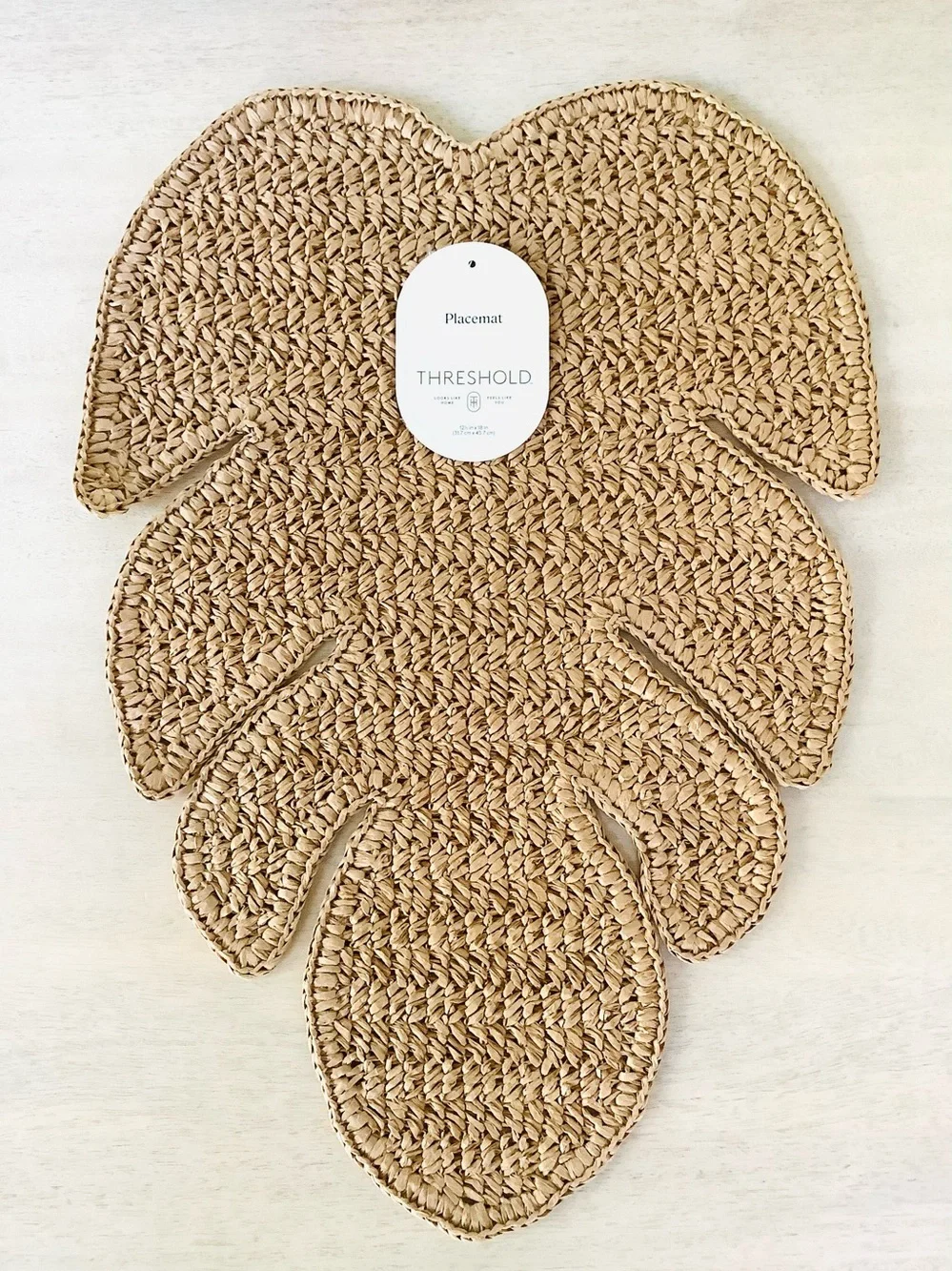Set of 2 Threshold Woven Leaf Placemats